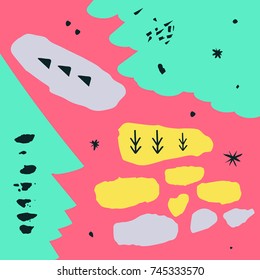 Vector hand drawn abstraction. Texture, background, elements for design.