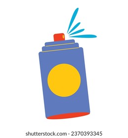 Vector hand drawn alcohol spray bottle illustration.