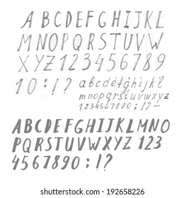 Vector hand drawn alphabet