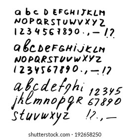 Vector hand drawn alphabet
