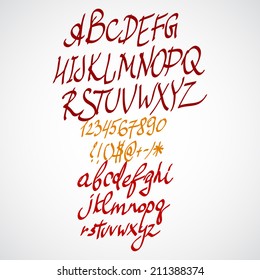 Vector hand drawn alphabet