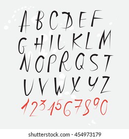 Vector hand drawn alphabet