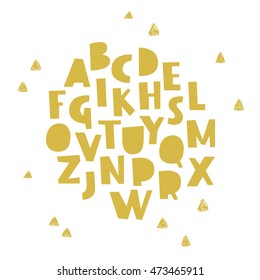 Vector hand drawn alphabet. Brush painted letters. Lettering and custom typography for designs: logo, posters, invitations, cards