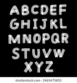 Vektorgrafik Handgezeichnete Alphabet-Kollektion