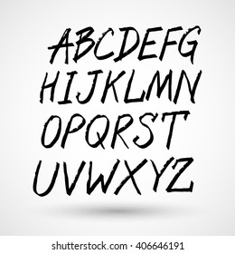 Vector Hand Drawn Alphabet Font