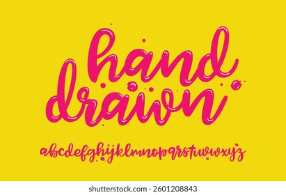 Vector hand drawn alphabet isolated on white background. Brush painted letters. Decorative  artistic font. 