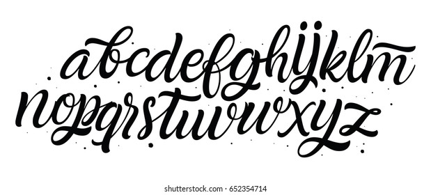 Vector hand drawn alphabet. Lettering and custom typography for your designs: logo, for posters, invitations, cards, etc. Typography vector.