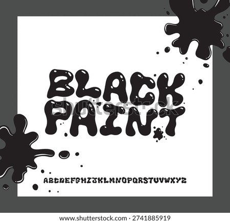 Vector Hand Drawn Alphabet. Trendy Liquid and Groovy Letters. Decorative Artistic Font. Y2K Letters Style.	