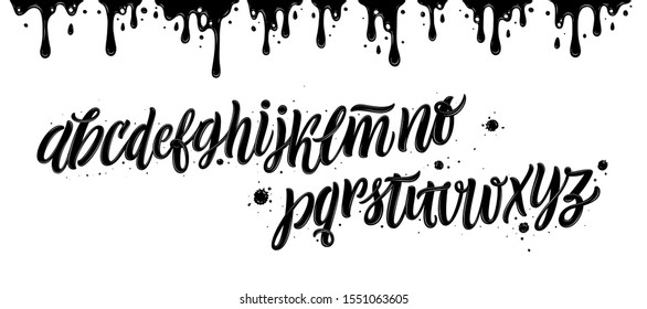 Vector Hand Drawn Alphabet. Typography for your designs: Logo, for Posters, Invitations, Cards, etc. Typography Vector.