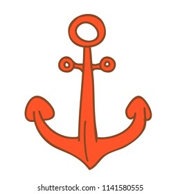 vector hand drawn anchor