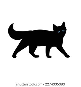 Vektorhandgezeichnete Tiere Silhouette Cat cute 4