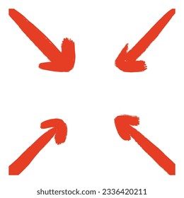 Vector hand drawn arrow elements isolated on white. Vector set of hand-drawn arrows, elements for presentation. hand drawn arrows