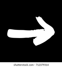 Vector hand drawn arrow. Picture, label, poster, postcard, print, element for design.