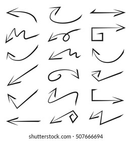 vector hand drawn arrows