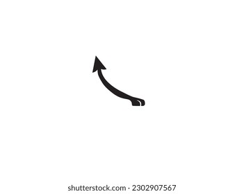 flechas dibujadas a mano vectorial. Las flechas del doodle negro aisladas sobre fondo blanco. Flechas vectoriales simples. Diseño de vectores de flecha curva simple en Illustrator. icono de flecha negra sobre fondo blanco. estilo plano.