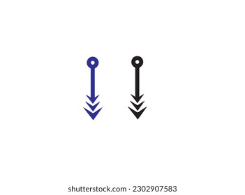 vector hand drawn arrows. Black doodle arrows isolated on white background. Simple vector arrows. Simple Curved Arrow Vector Design in Illustrator. black arrow icon on white background. flat style.