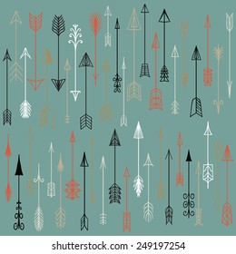 Vector hand drawn arrows collection. Doodle arrows made by hand drawn. Used for your design, cards and invitations.