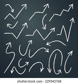 VECTOR Hand Drawn arrows for info graphic design, business template, marketing, creative templates and graphics vector