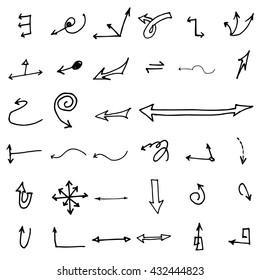 Vector Hand Drawn Arrows Set Isolated Stock Vector (Royalty Free ...