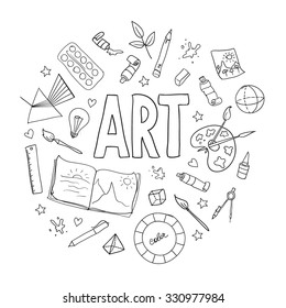 Vector hand drawn Art set