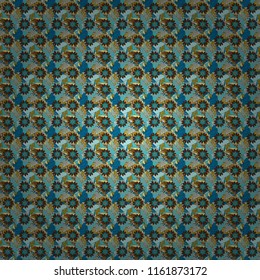 Vector hand drawn art, typical portuguese tiles. Traditional ornate portuguese decorative tiles azulejos. Blue, pink and beige mandalas. Seamless abstract background. Ceramic tiles pattern.