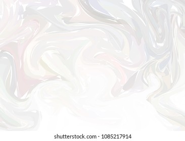 Vector Hand drawn artwork on water marble texture. White Liquid paint pattern. Abstract colorful background in ebru suminagashi technique.