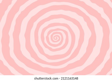 Vector hand drawn background in cartoon style. Illustration of vortex, optical illusion, op art effect.