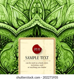 Vector hand drawn background for you eco design. Bright vector illustration. Abstract design. Backdrop can be used for web page background, identity style, printing, menu, etc.