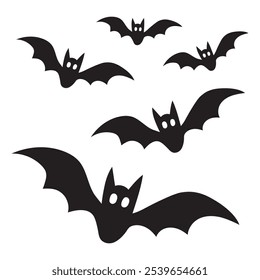 Icono de la silueta de los murciélagos dibujados a mano de Vector