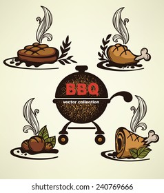 vector hand drawn bbq collection