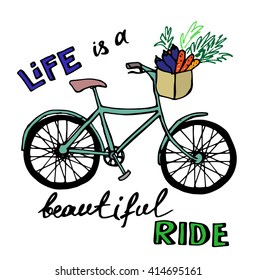 vector hand drawn bicycle