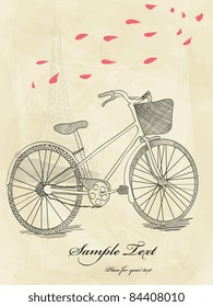 Vector hand drawn bicycle