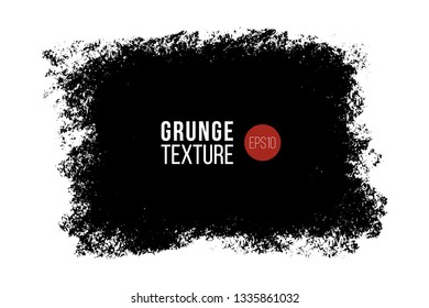 Vector hand drawn big brush stain. Monochrome ink painted stroke. Painted by brush black stain. Monochrome artistic backdrop. One color grungy background.