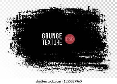 Vector hand drawn big textured hand painted stain. Monochrome ink painted backdrop. One color grungy background rectangular shape.
