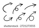 Vector Hand Drawn Black Arrow Icon Set