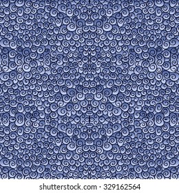 Vector hand drawn blue pattern, pattern can be used for wallpaper, pattern fills, surface textures . 