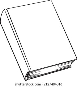 vector hand drawn book in doodle style. closed books isoleted on white.