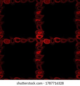 Vector. Hand drawn vector border frame doodles. Seamless pattern.