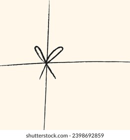 Vector hand drawn bow illustration 