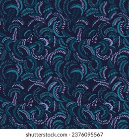 Vector hand drawn branches with tiny dots, drops seamless pattern. Abstract, artistic textured monogram ornament. Template for design, textile, fashion, fabric, wallpaper