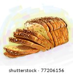 Vector Hand Drawn Bread