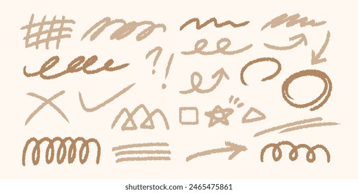 Vector hand drawn brush collection