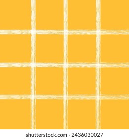 Vector hand drawn brush crayon checkered pattern. Doodle Plaid geometrical dry chalk texture. Crossing lines. Abstract cute delicate pattern ideal for fabric, textile, wallpaper.
