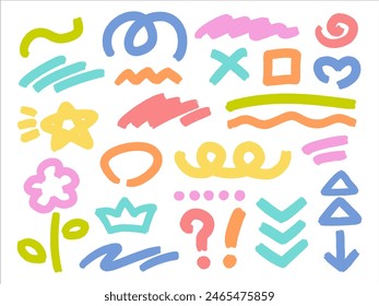 Vector hand drawn brush doodle
