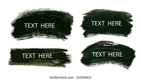 vector hand drawn brush paint on white background