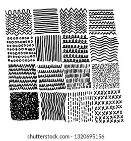 Vector hand drawn brush stroke ink sketch line