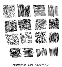 Vector hand drawn brush stroke ink sketch line