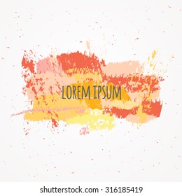 Vector hand drawn brush strokes design autumn banner