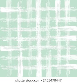 Vector hand drawn brush textured checkered pattern. crayon dry paint geometrical simple texture. Crossing lines. Abstract cute delicate pattern ideal for fabric, textile, wallpaper.
