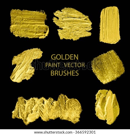 Vector hand drawn brushes made with oil paint. Collection stylish backgrounds. 